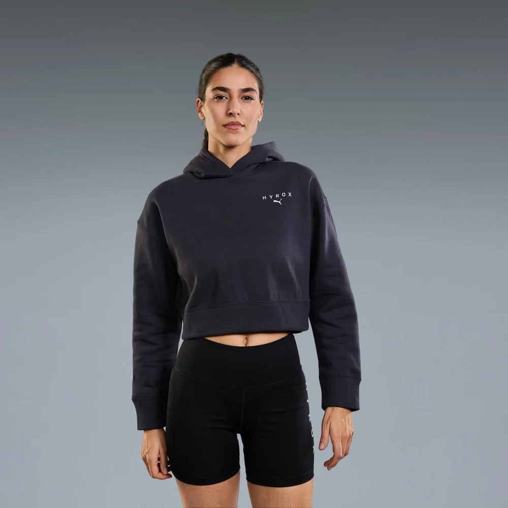 World Cropped Hoodie WOMEN'S - dark grey - L Image 1