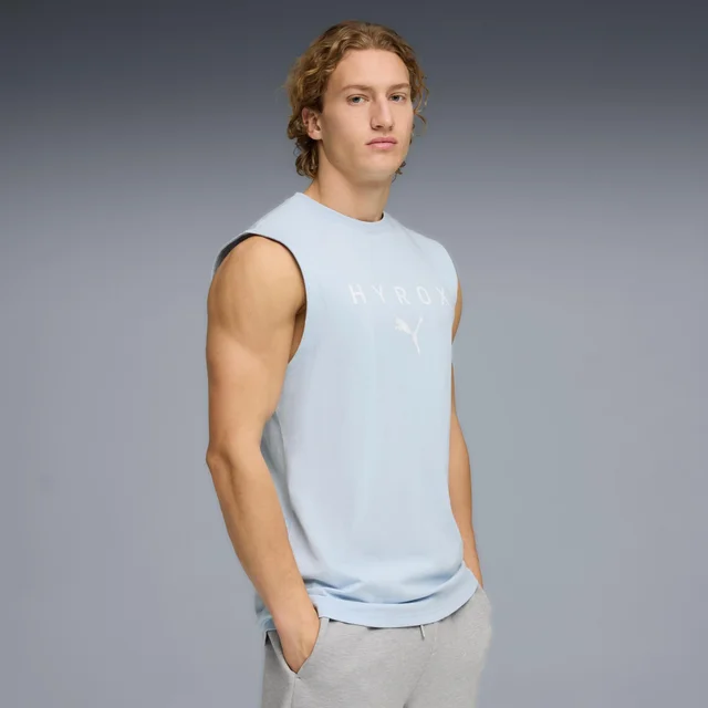 UNISEX CUTOFF TANK - light blue