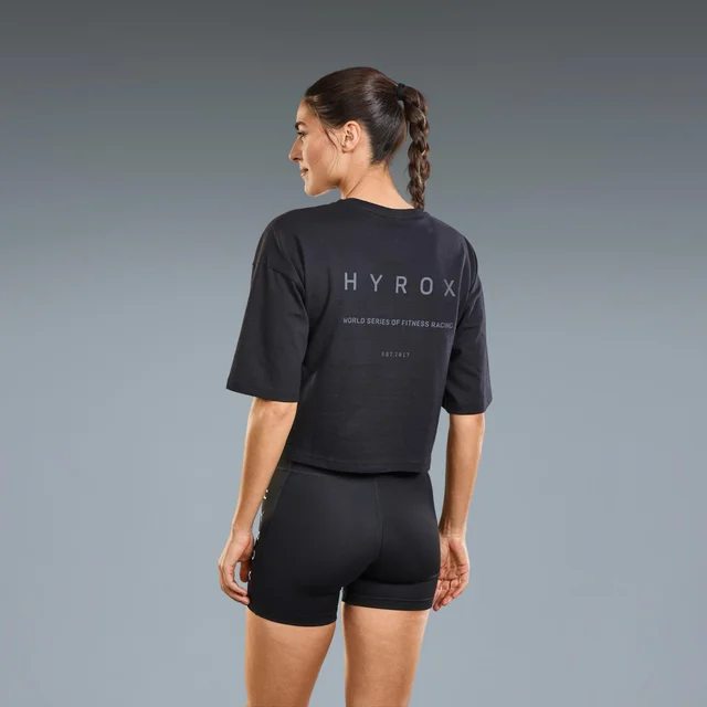 PUMA X HYROX WORLD CROPPED TEE W - black