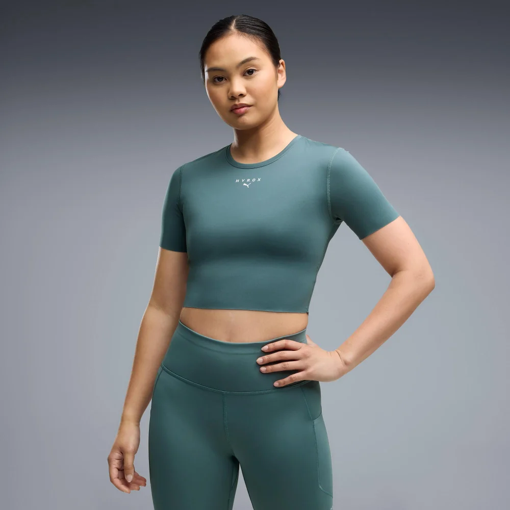 WOMEN'S PWRMODE CROP TEE - green - XS Image 1