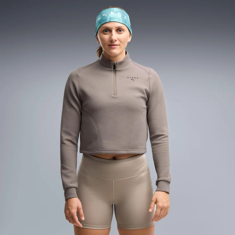 WOMEN'S CLOUDSPUN 1/4 ZIP - grey - XXS Image 1