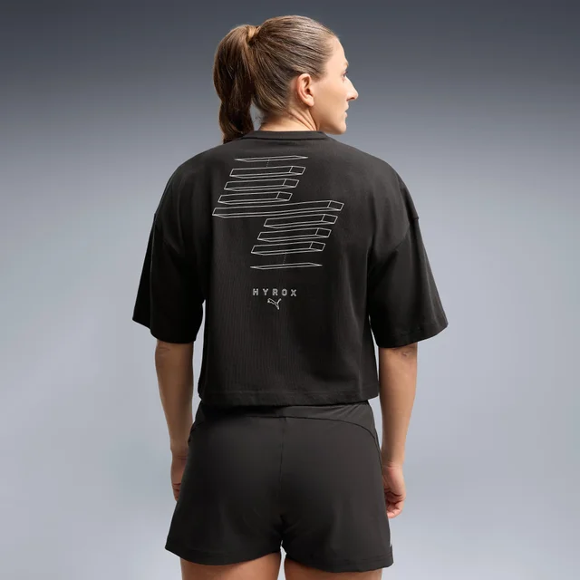 WOMEN'S CROPPED LIFESTYLE TEE - black
