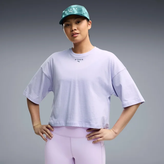 WOMEN'S CROPPED LIFESTYLE TEE - purple