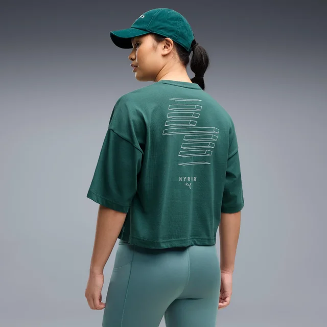 WOMEN'S CROPPED LIFESTYLE TEE - green
